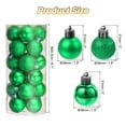 thumbnail image 2 of Uxcell 24Pcs 1.5" Christmas Balls Ornaments, Shatterproof Hanging Ball Set for Christmas Tree Green, 2 of 6
