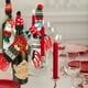 thumbnail image 4 of juegos de gorros de vino navideños, bufanda tejida, tapones para botellas, muñecos de nieve navideños, tapones para botellas, decoración navideña (estilo 1), aprox. 49*6cm/19,3*2,4 pulgadas, 4 of 5