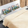 thumbnail image 5 of Yayeee Pillowcase Queen Size Set of 2 Satin Wrinkle Resistant Pillow Case, Blue Flowers, 5 of 8