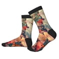 thumbnail image 2 of Pofeuu Butterflies In Blooming Garden Print Crew Socks, Adult Running Hiking Socks for Youth and Adult, 2 of 7