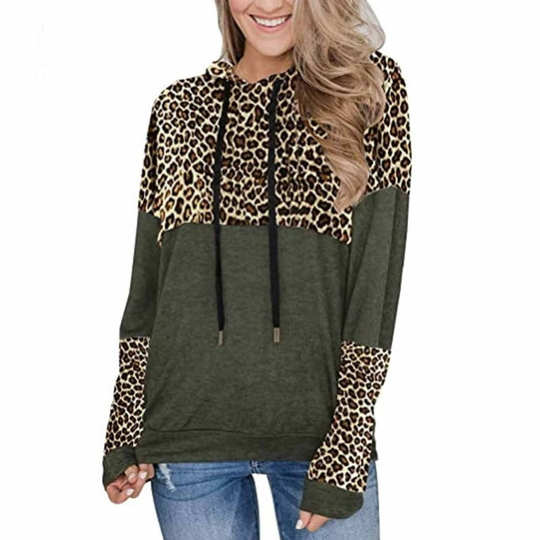 Leopard print sweatshirt discount walmart