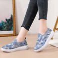 thumbnail image 3 of Vedolay Women Summer Sneakers Women's Platform Wedge Slip-On Sneakers,Comfortable Sole Round Toe Sneakers,Blue 7, 3 of 5