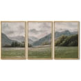 thumbnail image 5 of Drsoum Vintage Landscape 24x36in Brown Framed Wall Art Mountain Range Retro Classic Farmhouse Paints Rustic, 5 of 7
