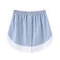 thumbnail image 3 of IROINNID Short Comfort Waist Skirt For Women Layered Tiered Sheer Stripe Extender Half Slip Plus Size Skirt Solid Color Skirt, 3 of 9
