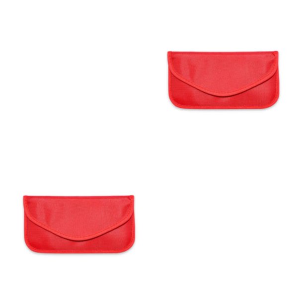 Cateissary Versatilidad en colores Bolsa de protección de señal de teléfono móvil para cualquier ocasión Bolsa de almacenamiento rojo 2Conjunto