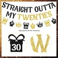 thumbnail image 2 of Straight Outta My Twenties Banner 30 Garland Black and Gold 30th Birthday Decorations for Him or Her Funny, 2 of 2