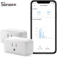 thumbnail image 1 of SONOFF WiFi Smart Plug with Energy Monitoring, 15A Smart Outlet Socket ETL Certified, Work with Alexa & Google Home Assistant 2-Pack, 1 of 15