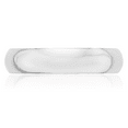 thumbnail image 5 of Platinum 5mm Half Round Plain Classic Wedding Band Ring, 5 of 8