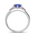 thumbnail image 4 of 2.15 Carat Round Cut Blue Sapphire & Garnet Gemstone New Design Engagement Ring for Ladies Solid 14K White Gold Size 4.5 by Diamond-Capitals, 4 of 7
