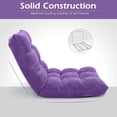 thumbnail image 3 of YYAo Floor Gaming Chair, Recliner,Meditation Floor Chair,Adjustable 14-position Cushioned Floor Chair-Purple, 3 of 10