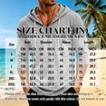 thumbnail image 3 of HAJWOH Men's Hoodies 3/4 Sleeve Workout Beach Shirts Vneck Breathable with Drawstring Sweatshirt, 3 of 5