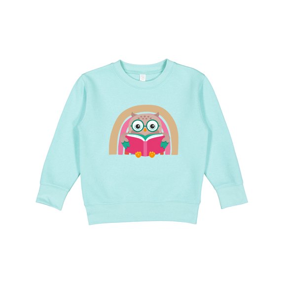 Inktastic Book Lover Owl Reading Librarian Toddler Sweatshirt
