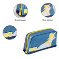 thumbnail image 3 of Estuche para lápices FloreceBien, portátil, con cremallera, organizador de almacenamiento, estuche para lápices, estuche para cosméticos y maquillaje, azul marino, 3 of 5