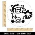 thumbnail image 2 of Christmas Cow Santa Hat Bell Rubber Stamp for Scrapbooking Crafting Stamping - Large 1-1/4 Inch, 2 of 7