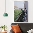 thumbnail image 4 of Gustave Caillebotte Balcony, Boulevard Haussmann Picture Print Wall Art Poster Painting Canvas Posters Artworks Gift Room Aesthetic 16x24inch(40x60cm), 4 of 6