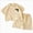 A133-Khaki, variant on Toddler Boy Clothes Set Short Sleeve T-shirt Top Elastic Waist Pocket Shorts Print 2Pcs Outfits,Elastic Waist 6-12 Months 12-24 Months 2t 3t 4t 5t 6t 7t 8t 9t Children 80