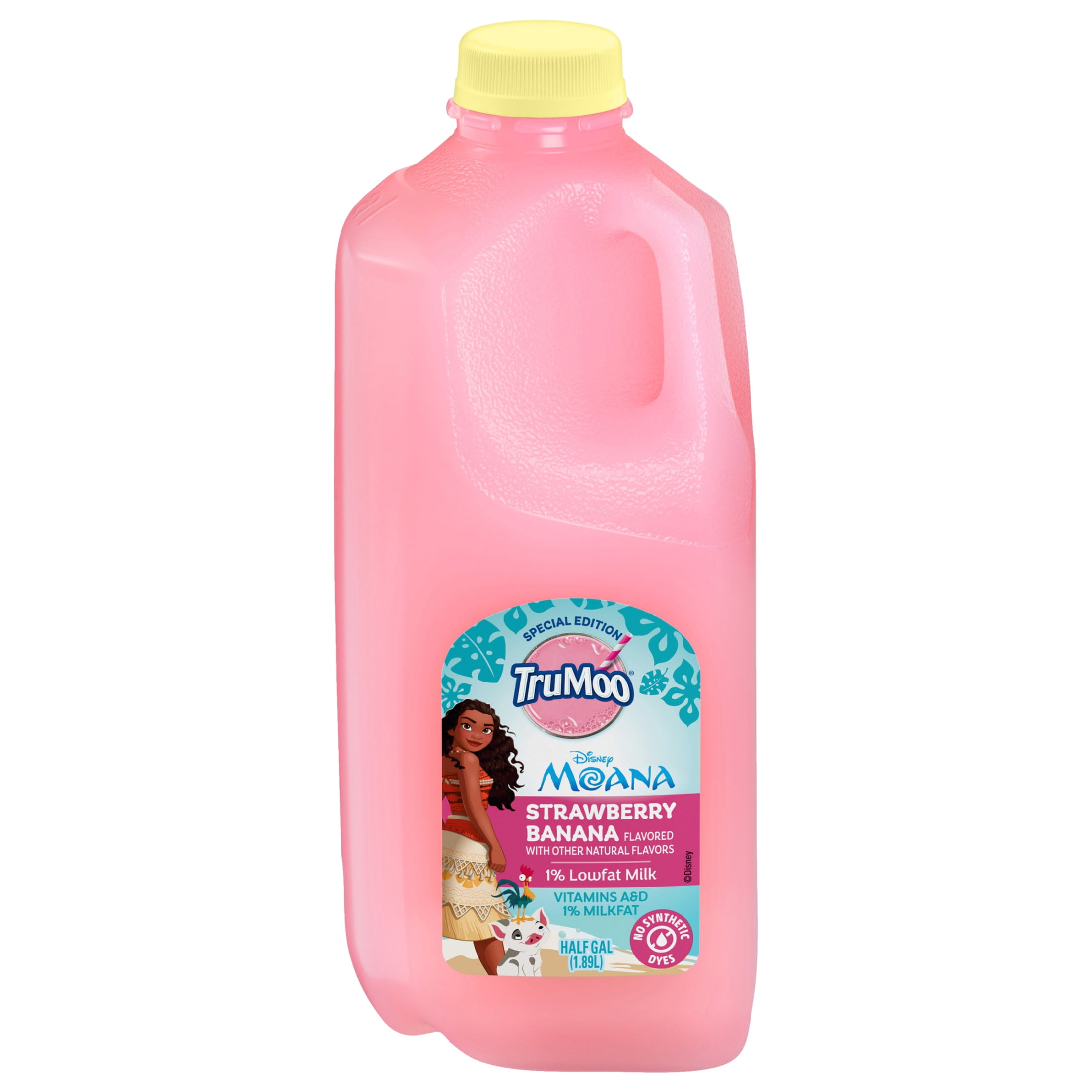 TruMoo Moana 1% Lowfat Strawberry Banana Milk, Half Gallon