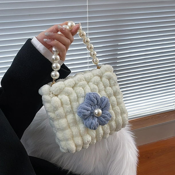 Bolsa DIY materiales Puff bolsa de tejer accesorios tejido a mano