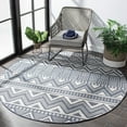 thumbnail image 5 of SAFAVIEH Machine Washable Rug Indoor/Outdoor Bermuda Collection - Bermuda Kieron Geometric Indoor/Outdoor Runner Rug Navy/Cream, 2' x 8', 5 of 5