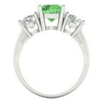 thumbnail image 4 of Three-Stone Engagement Ring for Women - 2.5ct Simulated Green Diamond in 14K White Gold Promise Ring, 4 of 6