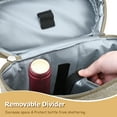 thumbnail image 5 of Tirrinia 2 Bottle Wine Tote Carrier - Leakproof & Insulated Padded Versatile Wine Cooler Bag, 5 of 7