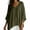 #01 Army Green, variant on Women's Dolman Sleeve V-Neck Blouse, Oversized Batwing Top, Loose Fit Casual Shirt for Vacation Work Leisure, Gray 2XL