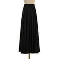 thumbnail image 5 of TiaoBug Womens Pleated Folk Maxi Skirt High Waist Solid Color Dance Skirt for Stage Performance Dancing Black 5XL, 5 of 6