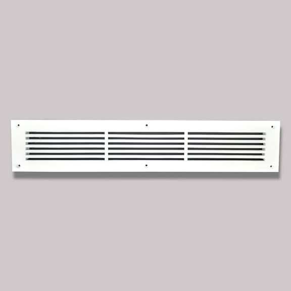 Prima Decorative Hardware Cast Aluminum Air Return Grille Linear Design 3” x 24”  [VR-109] - White