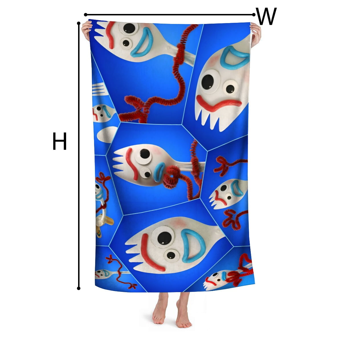 Forky Asks a QuestionGifts Beach Towel for Women Girl Birthday Inspired Fan Bath Outdoor Music Lover