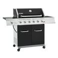 thumbnail image 3 of Royal Gourmet GA6402H 6-Burner BBQ Gas Grill with Sear Burner and Side Burner, Cabinet Style Grill for Outdoor Grilling, Black, 3 of 11