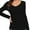 Black, variant on Women Shirts V Neck Long Sleeve Tops T-Shirt Basic Tees