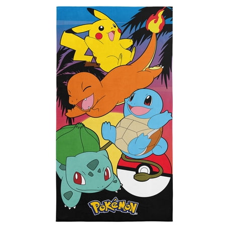 Pokemon Company Pokemon Sunset Pokemon Microfiber Beach Towel 30×60 inches