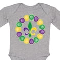 thumbnail image 4 of Inktastic Mardi Gras Beads and Fleur De Lis Boys or Girls Long Sleeve Baby Bodysuit, 4 of 5
