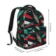 thumbnail image 2 of Zufioo Fishing Lure Print Casual Student Backpack, Adjustable Shoulder Straps Multi-Function Multi-Pocket Sports Bag Travel Backpack, Unisex-One Size, 2 of 5