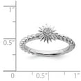 thumbnail image 5 of 925 Sterling Silver Stackable Expressions Diamond Star Ring Size: 6; for Adults and Teens; for Women and Men, 5 of 5