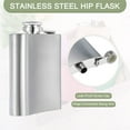 thumbnail image 4 of Uxcell 6oz 168ml Stainless Steel Hip Flask for Camping Hiking Outdoor Activity, Silver, 4 of 6