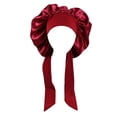 thumbnail image 3 of Hair Bonnet Comfortable Sleeping Hat Reusable for Cooking Household Cleaning Red, 3 of 8