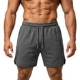 thumbnail image 5 of EOYWHK Running Shorts Men Quick Dry Breathable with Pockets Mens Quick Dry Shorts for Men Soft Lightweight Activewear Daily Wear Outdoor Dark Gray, Size L, 5 of 9