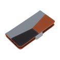thumbnail image 2 of Funda para teléfono con tapa y hebilla magnética con diseño de billetera y tarjeta cosida para iPhone 13, color gris, 2 of 5