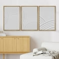 thumbnail image 3 of IDEA4WALL Framed Canvas Print Wall Art Set of 3 Minimalist Sand Texture Illustrations Digital Art Wall Decor Abstract Circles Pattern Prints Cool Minimal Clam/Relax Artwork -, 3 of 5