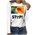 thumbnail image 1 of RKSTN Sweat-Shirt pour Femmes Mode Automne Léger Couleur Unie Manches Longues Col Rond Imprimé Pollution Marine, 1 of 4