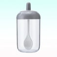 thumbnail image 4 of Dytern spice jars Transparent Jars Round Spice Storage Jars Kitchen Sugar Container with Glass Lid with Spoon for Kitchen (Grey),2.17"X2.17"X4.92", 4 of 10