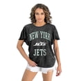 thumbnail image 2 of Women's Gameday Couture Black New York Jets Relaxed Flutter Sleeve T-Shirt, 2 of 7