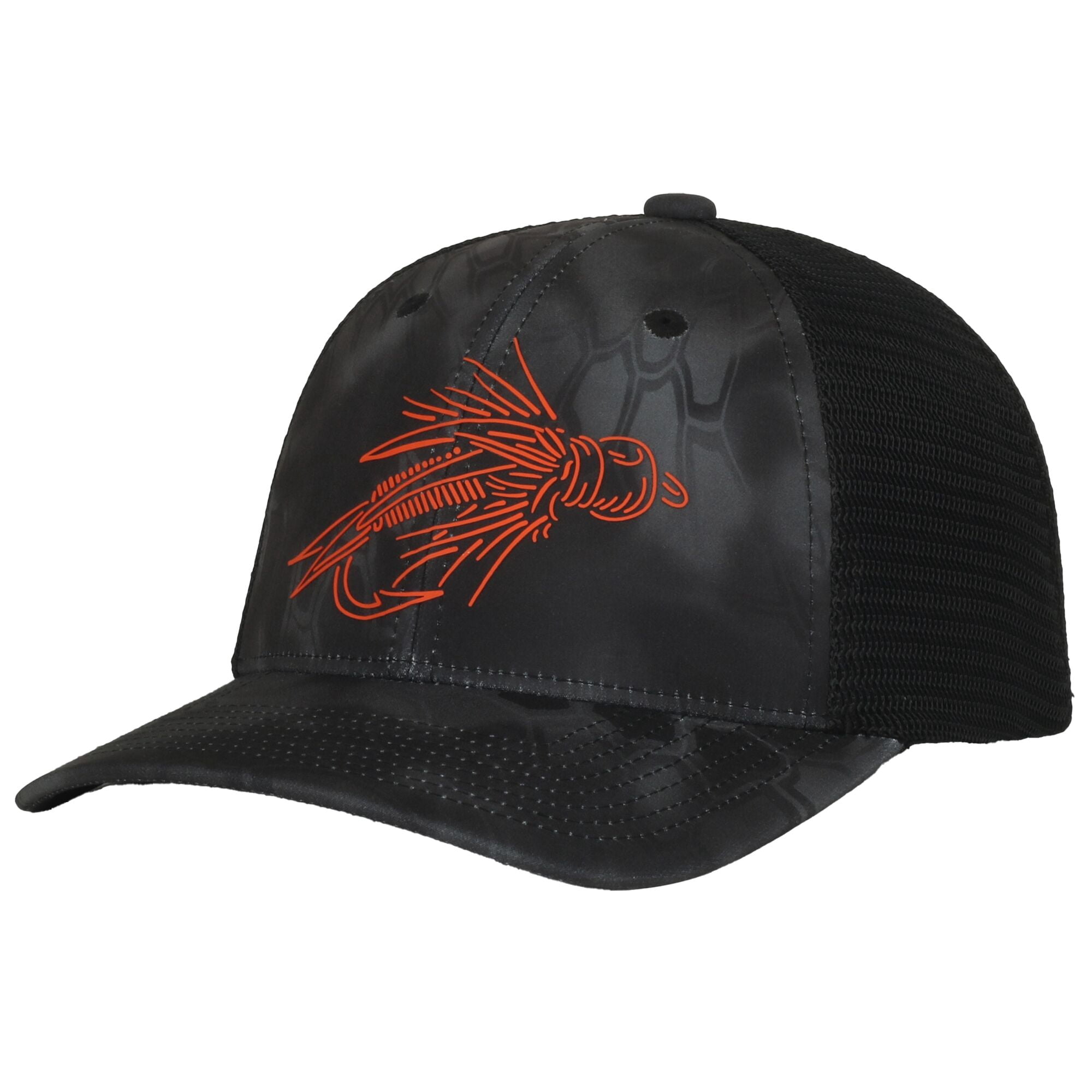 Structured 6-Panel Cap with Pongee Kryptek® Typhon™ Camo and Mesh Back