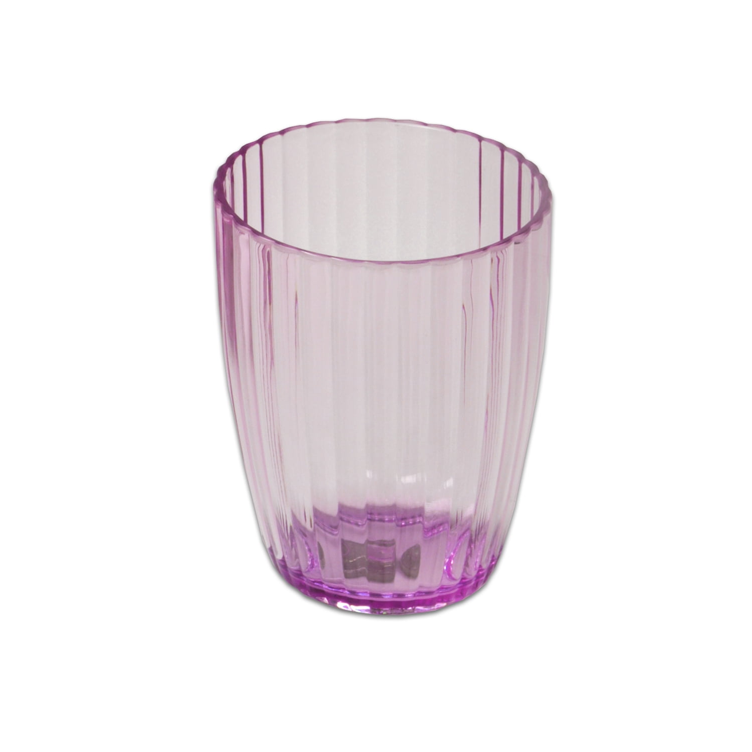 Tumbler Pink Ribbed Acrylic Bath Accessory