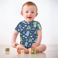 thumbnail image 2 of ﻿Baby Dinosaurs Newborn Infant Baby Romper Shirts Boy Girl Cartoon Dinosaurs Rainbow Sun Stars Cactus Mountain Summer Outfit Baby Clothes Short Sleeve Onesie, 2 of 6