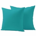 thumbnail image 2 of Pack of 2 Outdoor Pillow Covers 16x16 Inch Waterproof Pure Teal Green Throw Pillow Covers, Decorative Couch Pillow Case Sham Simple Solid Color Pillowcases Cushion Covers for Patio Garden, 2 of 8
