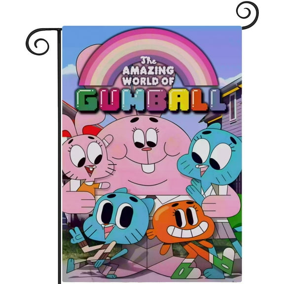The Amazing World of Gumball-themed Garden Flag. Perfect gift for fans, friends, and family members, and suitable for outdoor activities, party decorations11''x18''