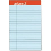 Universal Fashion-Colored Perforated Note Pads, 5" x 8", Legal, Blue, 50 Sheets, 6 per pack, 2-Pack