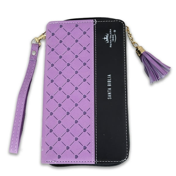 Checkbook Bible 8.5-Point Font RV1960 Imitation Leather Lilac and Black